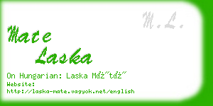 mate laska business card